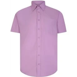 Bigdude Classic Short Sleeve Poplin Shirt Violet -Casual Suit For Men Sales Store 0042e80f m30a6860