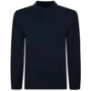 Bigdude Knitted Polo Jumper Navy