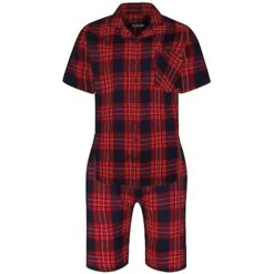 Bigdude Woven Checked Pyjama Set Red/Navy -Casual Suit For Men Sales Store 0297c449 bd23pj06 22
