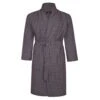 Bigdude Woven Check Dressing Gown Burgundy