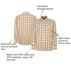 Bigdude Summer Long Sleeve Flannel Shirt Beige -Casual Suit For Men Sales Store 047a7850 115