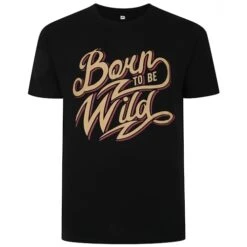 Bigdude Born To Be Wild Print T-Shirt Black