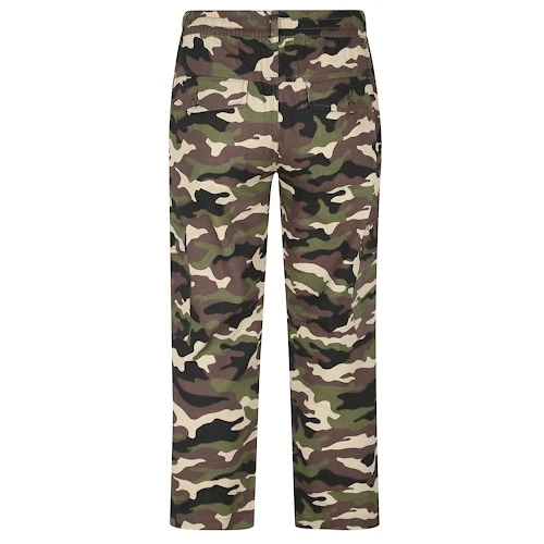 Bigdude Elasticated Waist Cargo Camo Trousers Khaki 3 Bigdude Elasticated Waist Cargo Camo Trousers Khaki - Image 3