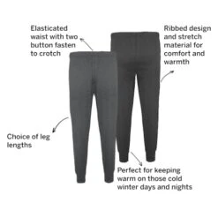 Bigdude Thermal Long Johns Charcoal 8 Bigdude Thermal Long Johns Charcoal -Casual Suit For Men Sales Store 0917daab 011