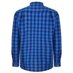 Bigdude Gingham Long Sleeve Shirt Blue -Casual Suit For Men Sales Store 14857b6c bd23ls07 04 2