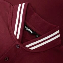 Bigdude Grandad Tipped Collar Polo Shirt Burgundy -Casual Suit For Men Sales Store 1b3c366e img 7517
