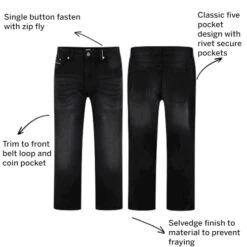 Bigdude Selvedge Ridge Jeans Black Wash -Casual Suit For Men Sales Store 1bbdaa17 036