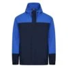 Bigdude Contrast Panel Showerproof Hooded Jacket Navy