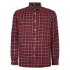 Bigdude Long Sleeve Check Shirt Dark Red