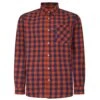 Bigdude Gingham Long Sleeve Shirt Orange