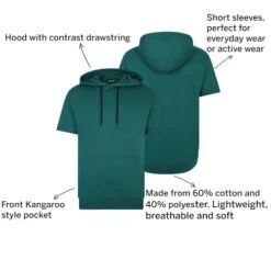 Bigdude Short Sleeve Hoody Green 8 Bigdude Short Sleeve Hoody Green -Casual Suit For Men Sales Store 1de18c93 02
