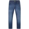 Bigdude Loose Fit Straight Cut Stretch Jeans Mid Wash