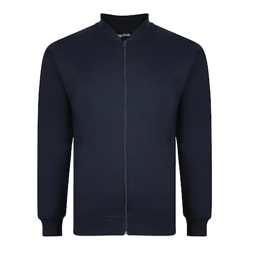 Bigdude Zip Thru Baseball Jacket Navy 1 Bigdude Zip Thru Baseball Jacket Navy