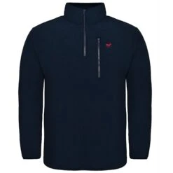 Bigdude 1/4 Zip Fleece Pullover Navy