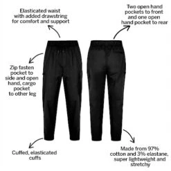 Bigdude Elasticated Waist Active Cargo Trousers Black 12 Bigdude Elasticated Waist Active Cargo Trousers Black -Casual Suit For Men Sales Store 246c78b4 bd22tr03