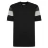 Bigdude Cut & Sew Contrast Sleeve T-Shirt Black