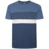Bigdude Hounds Tooth Cut & Sew T-Shirt Denim