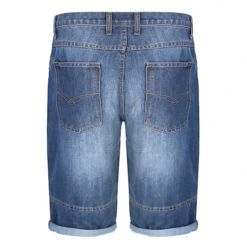 Bigdude 3/4 Length Denim Shorts Mid Wash -Casual Suit For Men Sales Store 25374cf5 bd22shc3 02 midwash 3