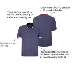 Bigdude Two Tone Contrast Polo Shirt Navy -Casual Suit For Men Sales Store 28c41a04 06