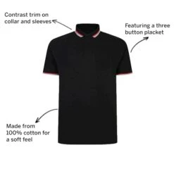 Bigdude Contrast Pique Polo Shirt Black -Casual Suit For Men Sales Store 28fc1aa3 031