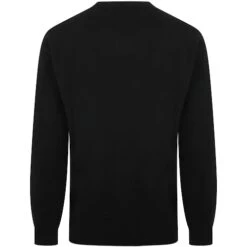 Bigdude Plain V Neck Knitted Jumper Black -Casual Suit For Men Sales Store 2dc8957b v neck20jumper black 2