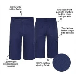 Bigdude Cropped Cargo Trousers Navy -Casual Suit For Men Sales Store 2e317456 bd23tr0120 20blue