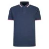 Bigdude Contrast Pique Polo Shirt Dark Denim