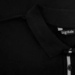 Bigdude Contrast Stripe Placket With Tipped Cuff Polo Shirt Black -Casual Suit For Men Sales Store 3082d0fb img 8457