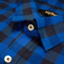 Bigdude Gingham Short Sleeve Shirt Blue -Casual Suit For Men Sales Store 30a3a92c img 8826