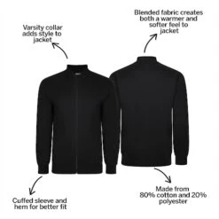 Bigdude Zip Thru Baseball Jacket Black -Casual Suit For Men Sales Store 30f89ced bd21jck1520blakc