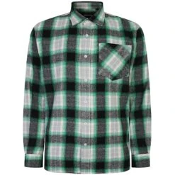 Bigdude Summer Long Sleeve Flannel Shirt Green