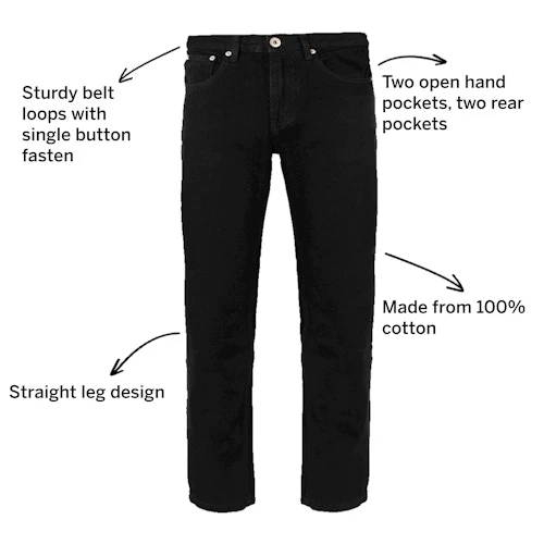 Bigdude Regular Fit Jeans Black 3 Bigdude Regular Fit Jeans Black - Image 3
