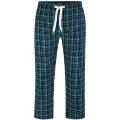 Bigdude Woven Checked Pyjama Pants Green/Navy