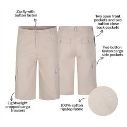 Bigdude Cropped Cargo Trousers Taupe -Casual Suit For Men Sales Store 46081aa9 bd23tr0120taupe