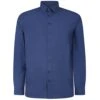 Bigdude All Over Abstract Print Long Sleeve Poplin Shirt Blue