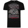 Bigdude Vintage Car Print T-Shirt Black