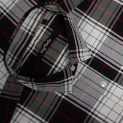 Bigdude Short Sleeve Check Shirt Black -Casual Suit For Men Sales Store 4b1ce757 img 8843