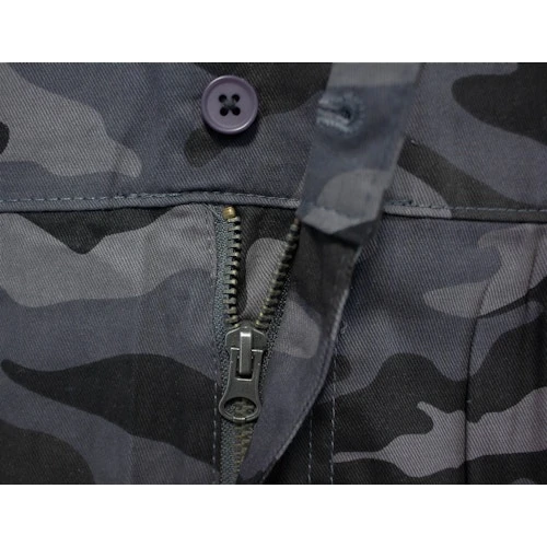 Bigdude Elasticated Waist Cargo Camo Shorts Charcoal 8 Bigdude Elasticated Waist Cargo Camo Shorts Charcoal - Image 8