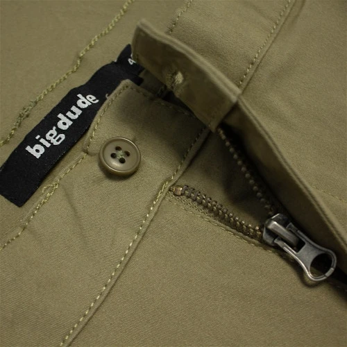 Bigdude Stretch Chino Shorts Light Khaki 5 Bigdude Stretch Chino Shorts Light Khaki - Image 5