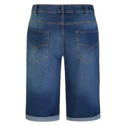 Bigdude Stretch Turn Up Denim Shorts Mid Blue Wash -Casual Suit For Men Sales Store 5200a64b bd23sh05 02 3