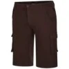 Bigdude Stretch Twill 3/4 Length Cargo Shorts Brown