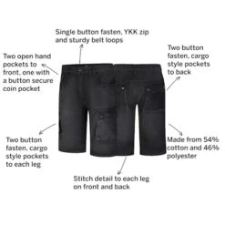 Bigdude Cargo Denim Shorts Black 11 Bigdude Cargo Denim Shorts Black -Casual Suit For Men Sales Store 53d8547b 3
