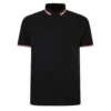 Bigdude Contrast Pique Polo Shirt Black