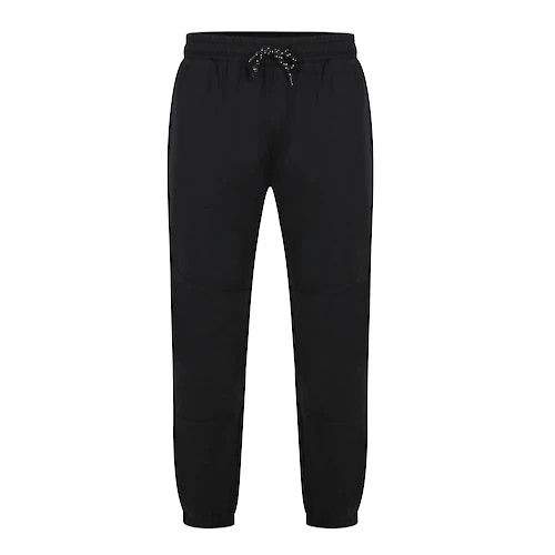 Bigdude Cut & Sew Panel Joggers Black 2 Bigdude Cut & Sew Panel Joggers Black - Image 2