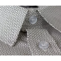 Bigdude Short Sleeve Cotton Woven Abstract Design Shirt White/Back 10 Bigdude Short Sleeve Cotton Woven Abstract Design Shirt White/Back -Casual Suit For Men Sales Store 55dd77ce collar