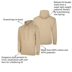 Bigdude Relaxed Fit Lightweight Hoody Sand -Casual Suit For Men Sales Store 55ff647e 03