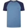 Bigdude Contrast Raglan Sleeve T-Shirt Blue/Navy