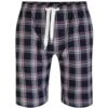 Bigdude Woven Checked Pyjama Shorts Navy/Red