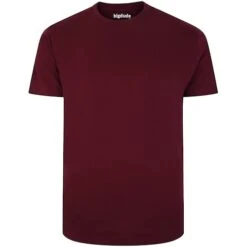 Bigdude Plain Crew Neck T-Shirt Burgundy -Casual Suit For Men Sales Store 588d2625 bd101 10 burgundy 1