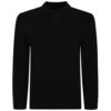 Bigdude Knitted Polo Jumper Black